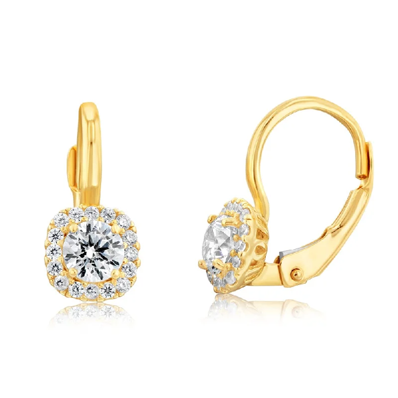 Earrings & Earrings for ruby richness-9ct Yellow Gold Cubic Zirconia Fancy Hoop Earrings