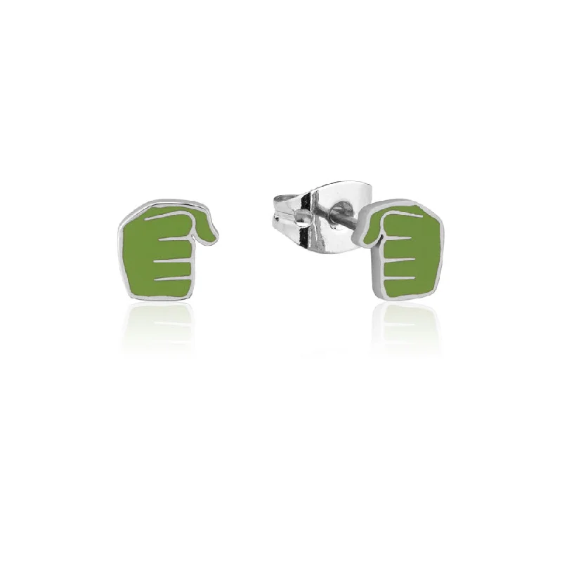 Earrings & Earrings for office wear-Disney Stainless Steel Hulk Enamel Stud Earrings