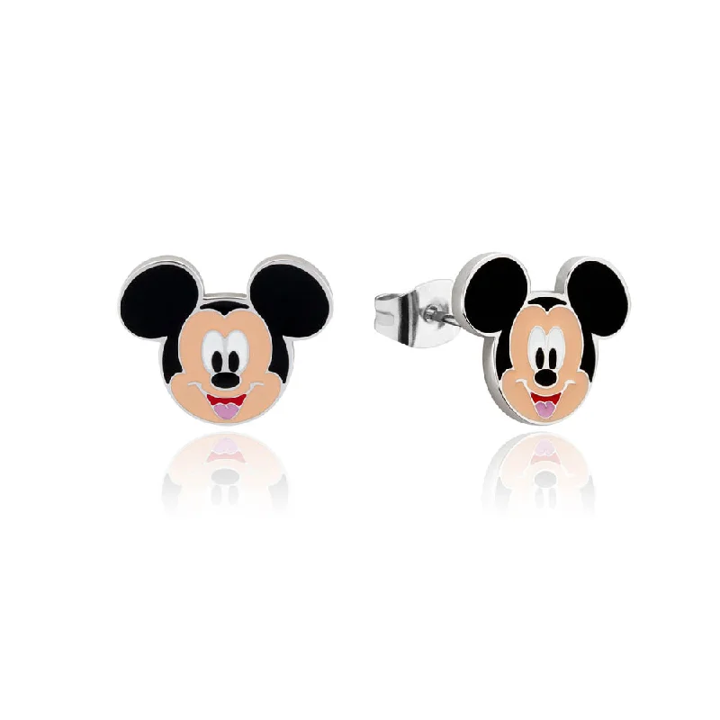 Earrings & Earrings for casual outfits-Disney Stainless Steel Mickey Stud Earrings