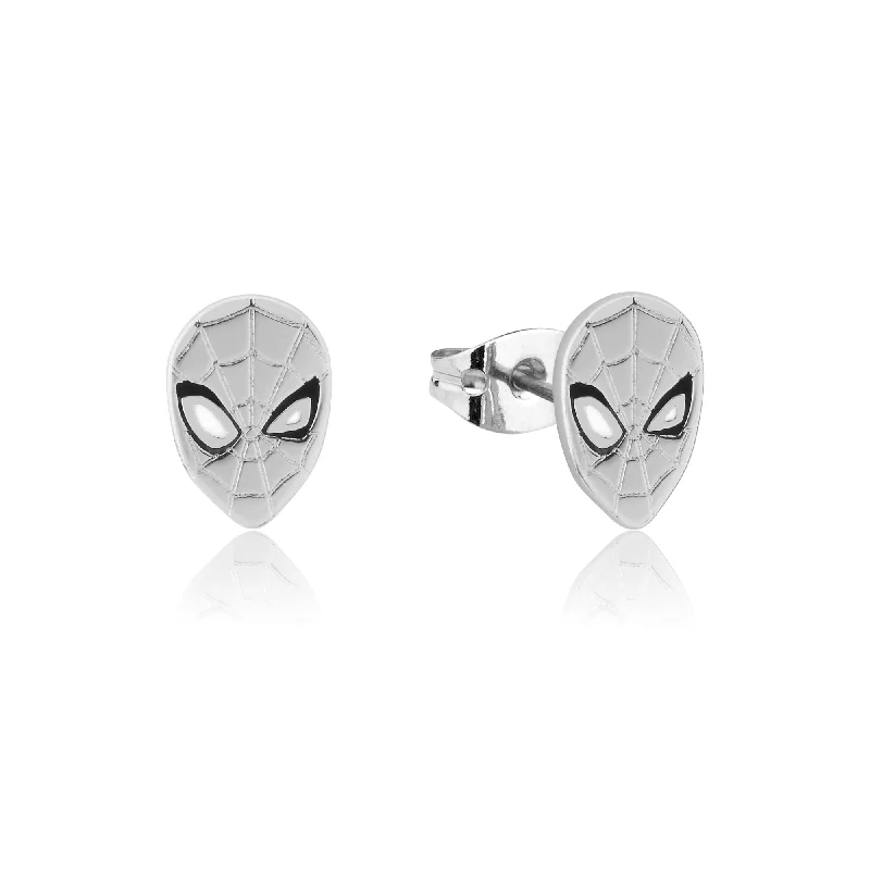 Earrings & Earrings with leather details-Disney Sterling Silver Spider-Man Stud Earrings