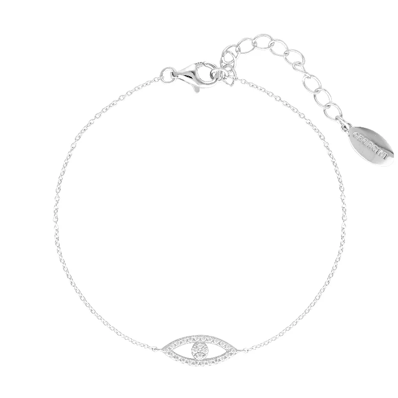 Georgini Rock Star Sterling Silver Evil Eye Bracelet