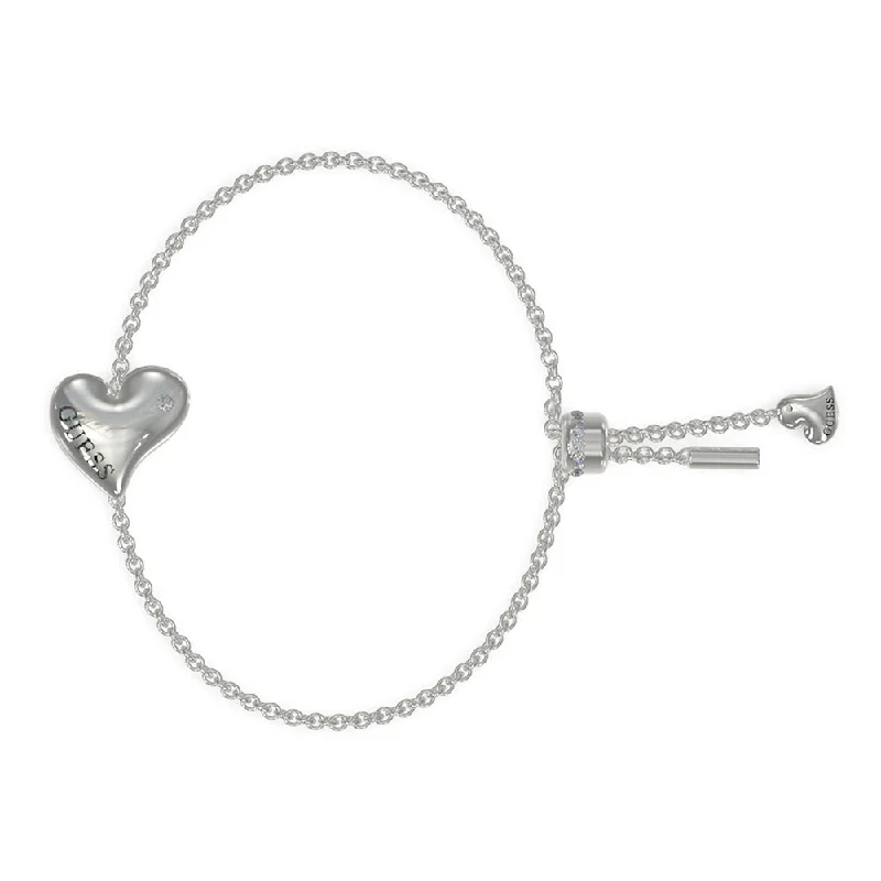 Guess Stainless Steel Central Fluid Heart Bracelet