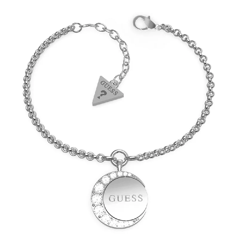 Guess Stainless Steel Single Chain & Turning Coin Bracelet