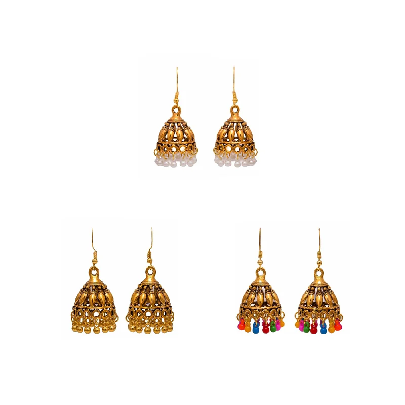 Earrings & Earrings with magnetic backs-Pack Of Three Earrings O10001