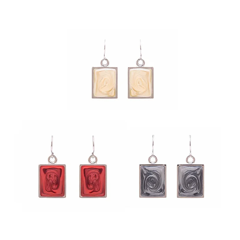 Earrings & Earrings with abstract designs-Pack Of Three Earrings O10012