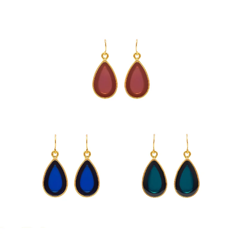 Earrings & Earrings with resin art-Pack Of Three Earrings O10027