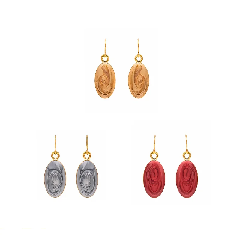 Earrings & Earrings with gold plating-Pack Of Three Earrings O10047