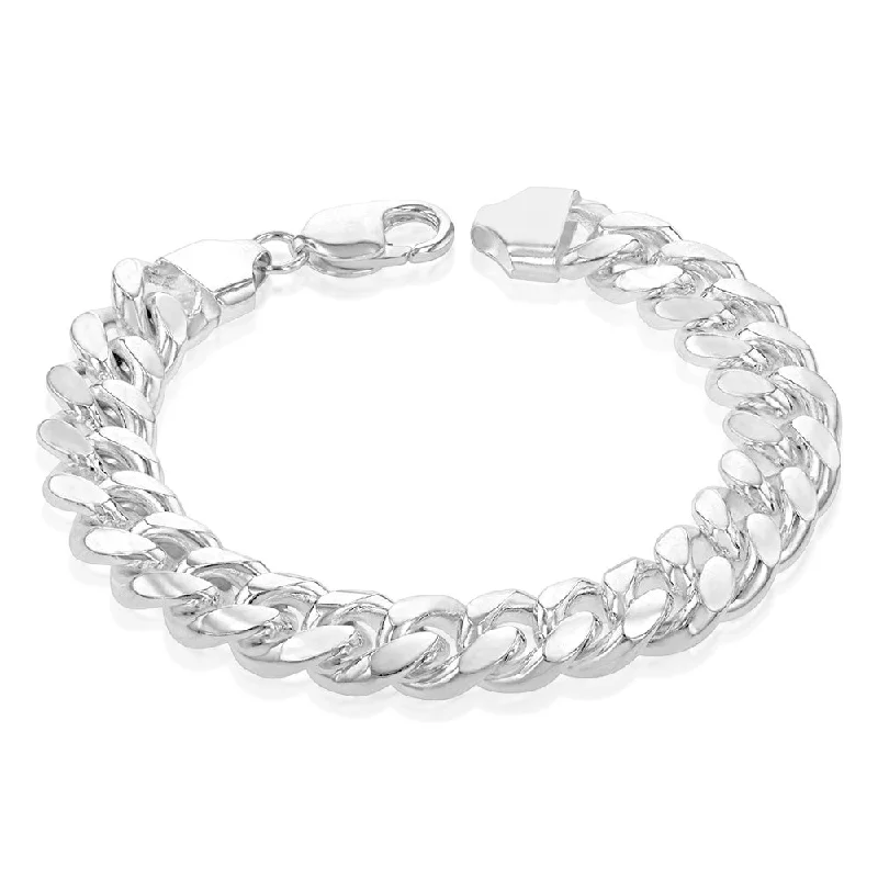 Sterling Silver Curb 350 Gauge 21cm Bracelet