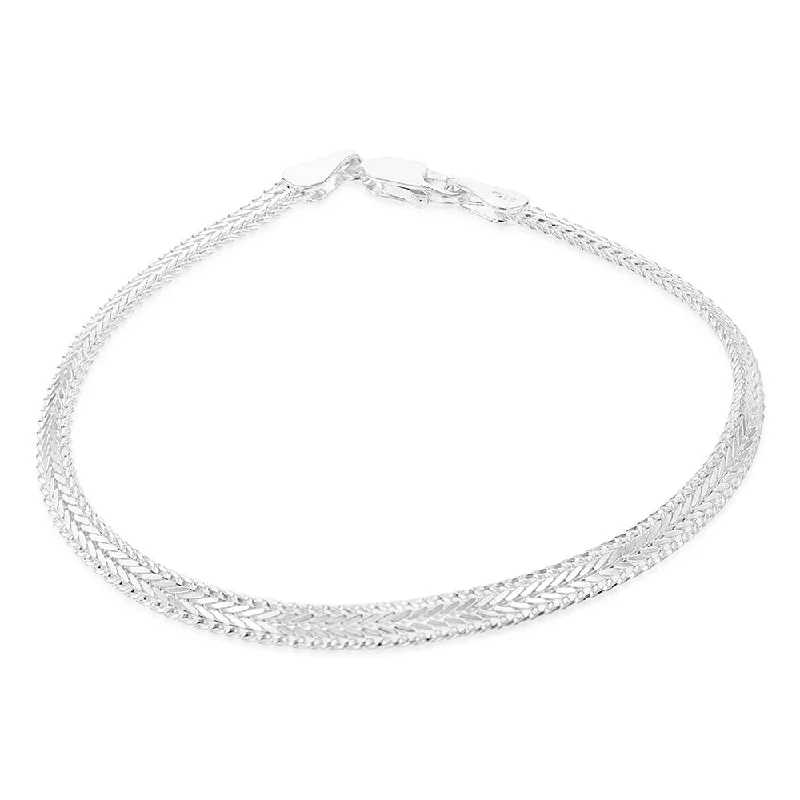 Sterling Silver Foxtail 19cm Bracelet