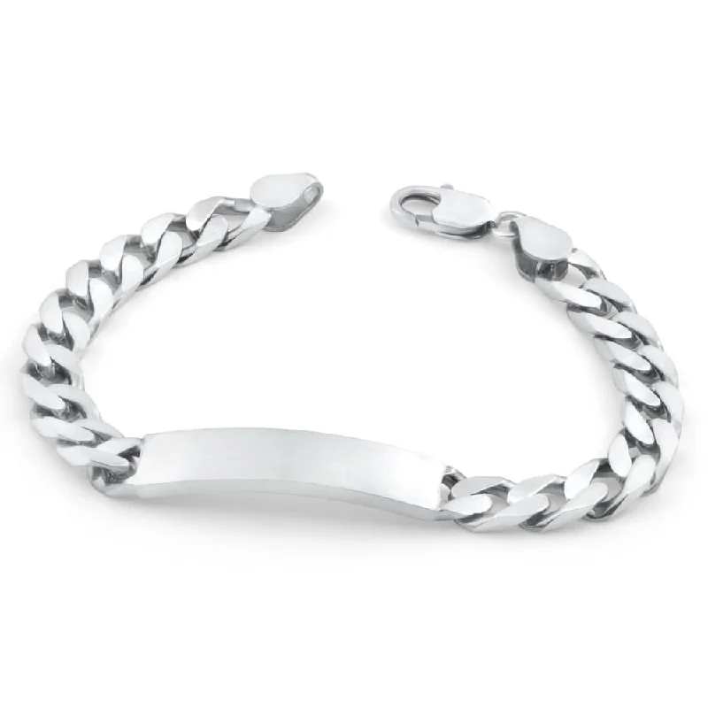 Sterling Silver Plain 21cm Bracelet