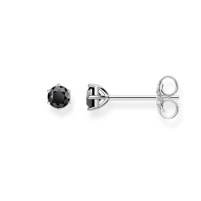 Earrings & Earrings for dangling elegance-Thomas Sabo Sterling Silver Black CZ Claw Stud Earrings