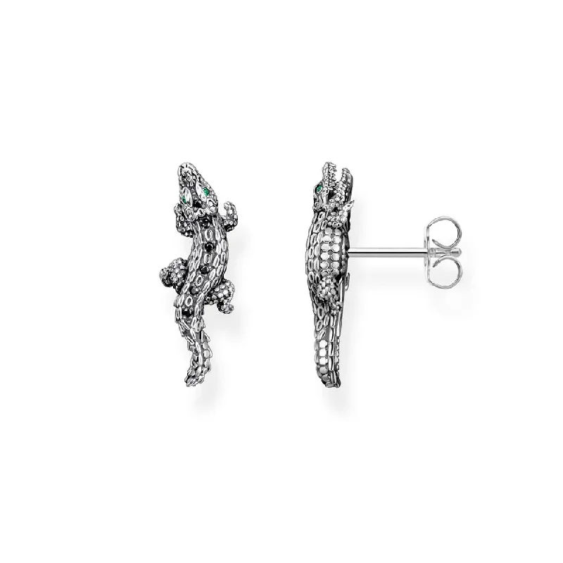 Earrings & Earrings for opal shimmer-Thomas Sabo Sterling Silver Crocodile Rock Crocodile Stud Earrings