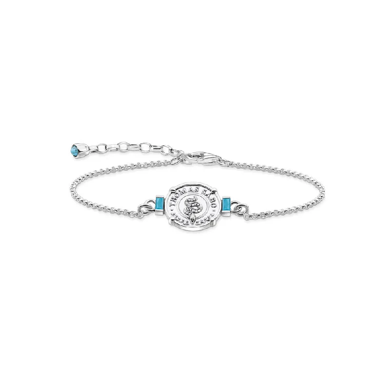 Thomas Sabo Sterling Silver Mystic Island Coin Torq 16-19cm Bracelet