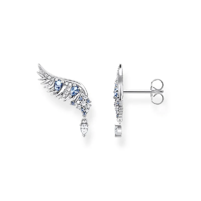 Earrings & Earrings for sensitive ears-Thomas Sabo Sterling Silver Rising Phoenix Wing Ear Climber Earrings