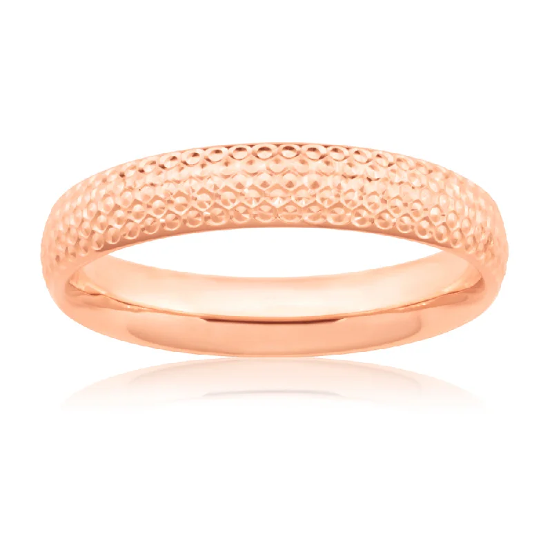 9ct Rose Gold Dicut Ring