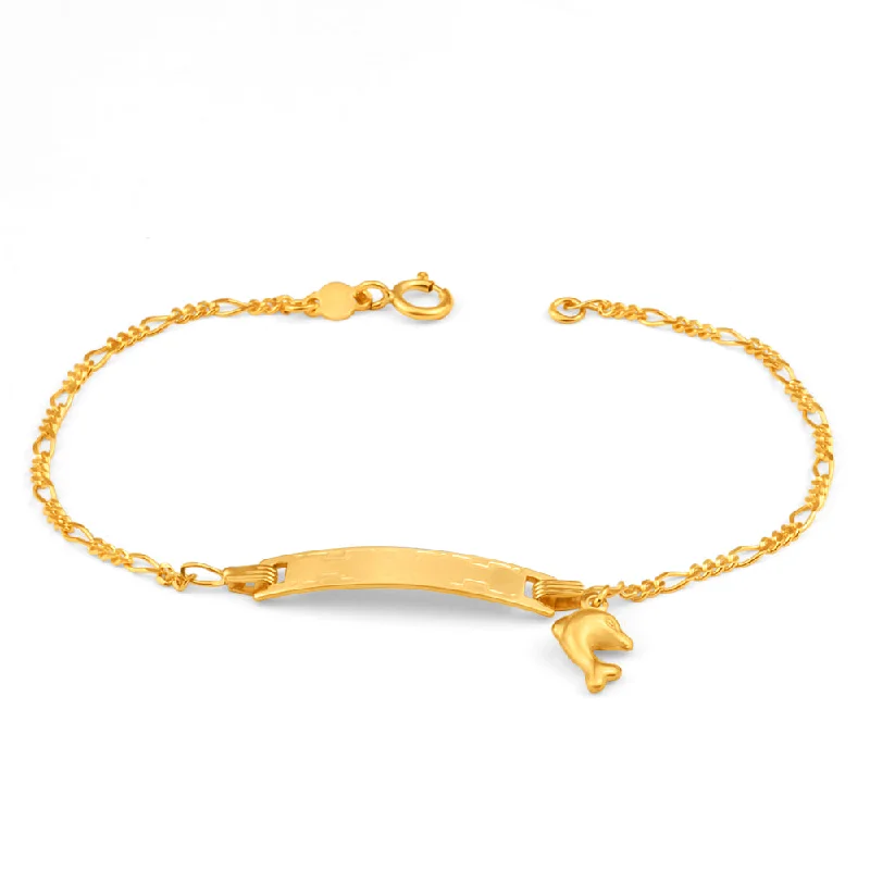 9ct Yellow Gold 1:3 Figaro Link 15.5cm ID Bracelet