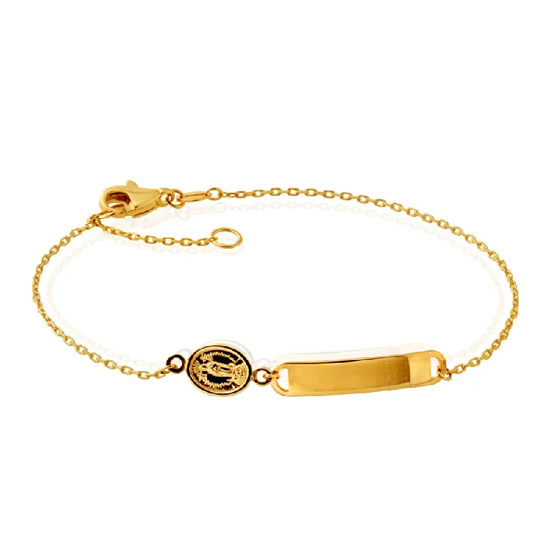 9ct Yellow Gold 17cm Kids Bracelet