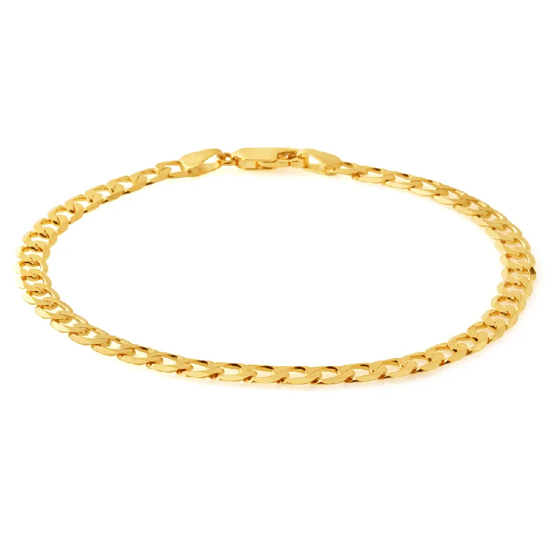 9ct Yellow Gold 21cm Curb Bracelet