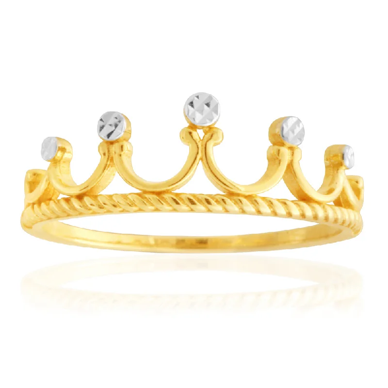 9ct Yellow Gold Crown Ring