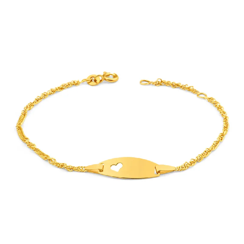 9ct Yellow Gold Silver Filled Singapore Bracelet