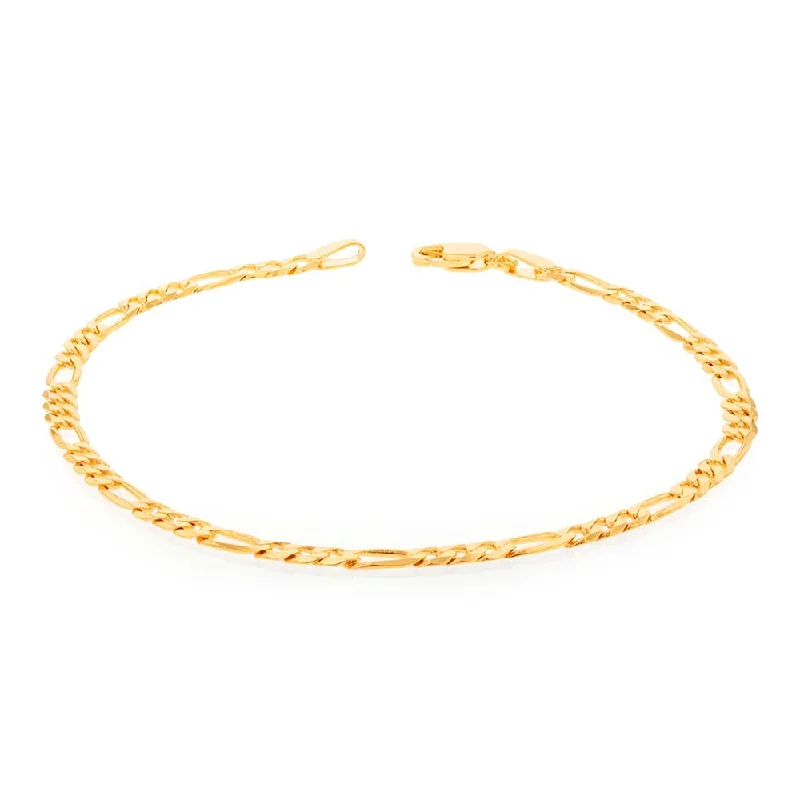 9ct Yellow Solid Gold 80 Gauge 19cm Bracelet