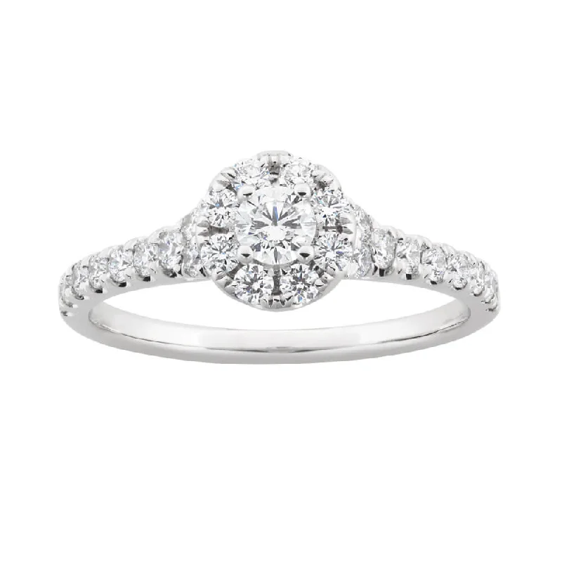 Flawless Cut 18ct White Gold Ring With 0.75 Carats Of Diamond