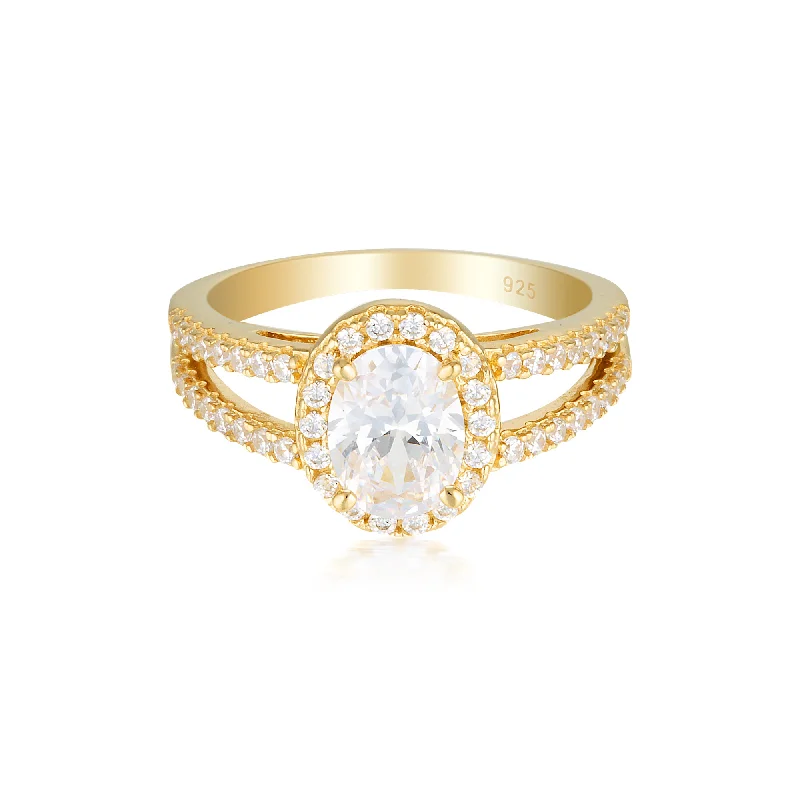 Georgini Aurora Gold Plated Sterling Silver Glory Ring