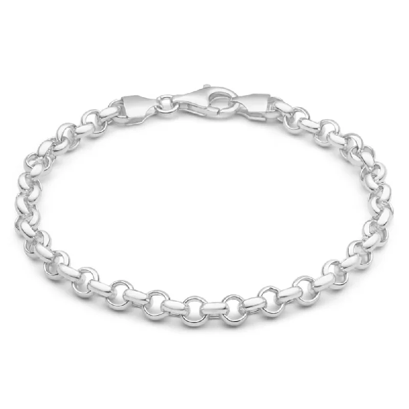 Sterling Silver Belcher 19cm Bracelet