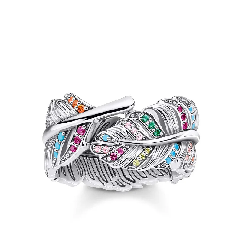 Sterling Silver Thomas Sabo Magic Garden Feather Ring