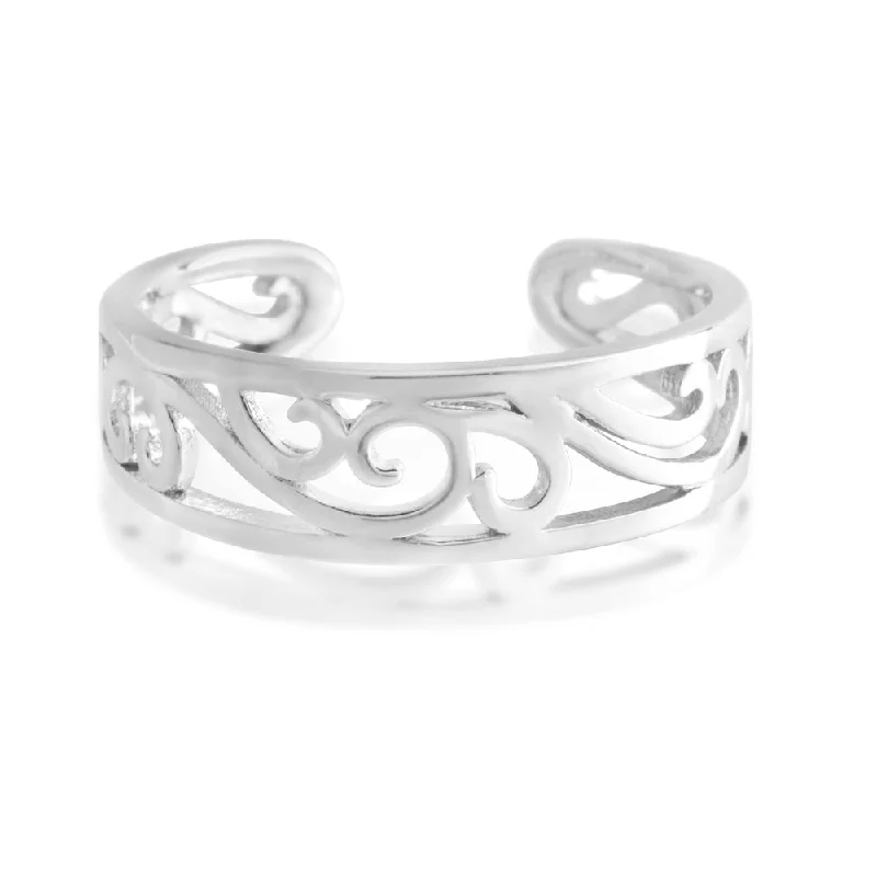 Sterling Silver Toe Ring Filigree