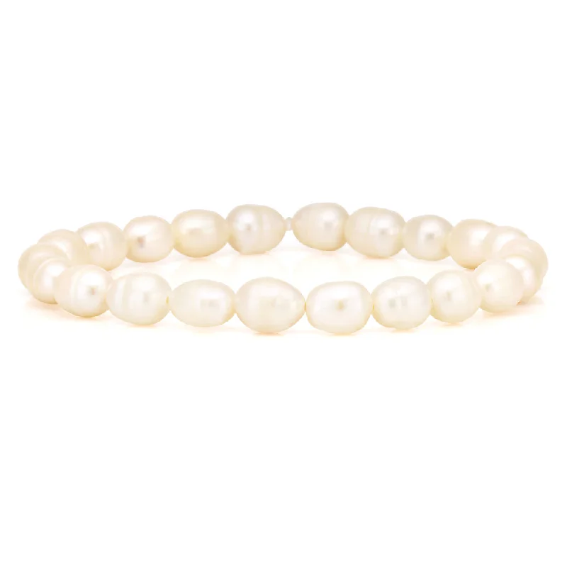 White 6-7mm Freshwater Pearl Bracelet